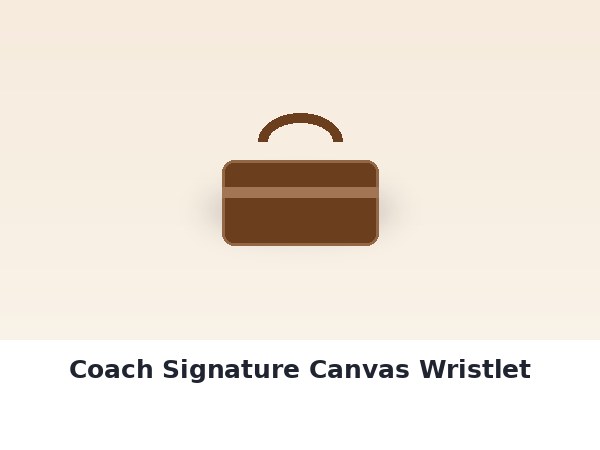 Coach Signature Canvas Wristlet
