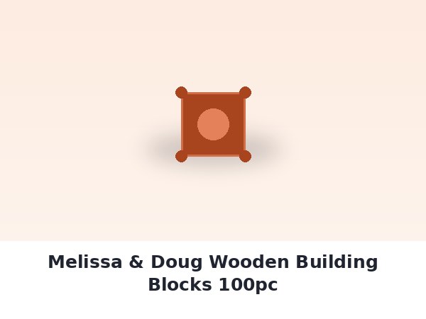 Melissa & Doug Wooden Building Blocks 100pc