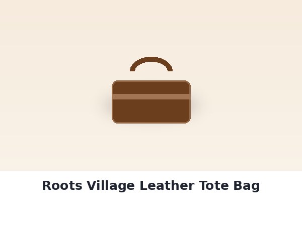 Roots Village Leather Tote Bag