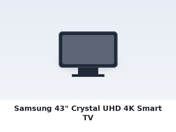 Samsung 43" Crystal UHD 4K Smart TV