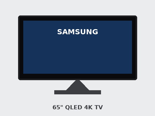 Samsung 65" QLED 4K Smart TV (QN65Q60D)