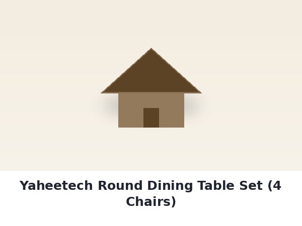 Yaheetech Round Dining Table Set (4 Chairs)